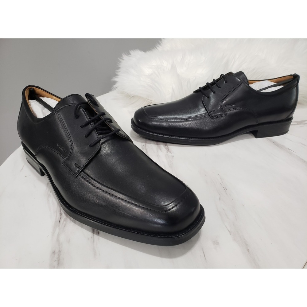 NEW NO BOX Sz 12.5 (46) GEOX Respira Federico Y‎ Smooth Men's Dress Shoes Black
